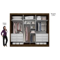 Guarda-Roupa Casal com Espelho 3 Portas 6 Gavetas Natus - 6 Guarda-Roupa Casal com Espelho 3 Portas 6 Gavetas Natus - 6