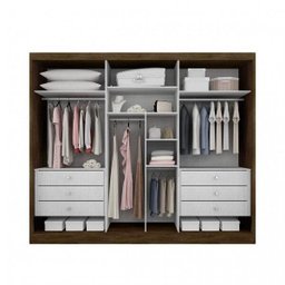 Guarda-Roupa Casal com Espelho 3 Portas 6 Gavetas Natus - 3 Guarda-Roupa Casal com Espelho 3 Portas 6 Gavetas Natus - 3