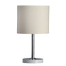 abajur evita poptem aluminio branco total 30cm moderno cabeceira quarto sala - 1