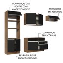 Ver imagem 5 de Armário de Cozinha Completa 270cm Rustic/Preto Glamy Madesa 15