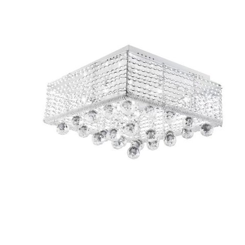Plafon Quadrado Double Face Cristal 12 Luzes 127V Llum Bronzearte