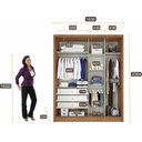 Ver imagem 4 de Guarda Roupa Solteiro com Espelho 2 Portas 3 Gavetas Thor Espresso Móveis