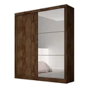 Ver imagem 2 de Guarda Roupa Solteiro com Espelho 2 Portas 3 Gavetas Thor Espresso Móveis