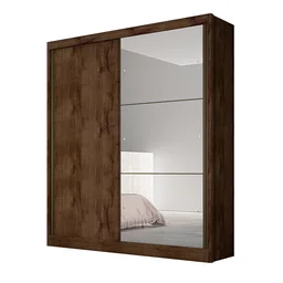 Guarda Roupa Solteiro com Espelho 2 Portas 3 Gavetas Thor Espresso Móveis - 2 Guarda Roupa Solteiro com Espelho 2 Portas 3 Gavetas Thor Espresso Móveis - 2