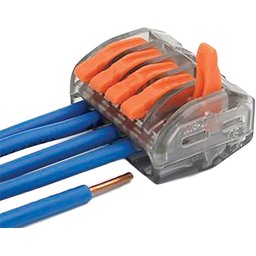 Caixa Kit 200un Conector Emenda Alavanca Rápida 2,3,5 Fios - 6