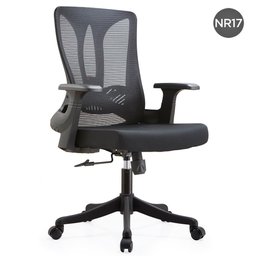 Cadeira Escritório Nr-17 Giratória Diretor Blm768d Blume Tela Mesh Preto Base Rodizio Nylon - 2