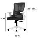 Ver imagem 5 de Cadeira Escritório Nr-17 Giratória Diretor Blm768d Blume Tela Mesh Preto Base Rodizio Nylon
