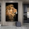 Quadro Leão da Tribo de Judá Imponente - Tela Única - 60 x 40 cm - Preta - 1