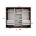 Ver imagem 5 de Guarda-Roupa Casal 3 Portas 6 Gavetas Natus