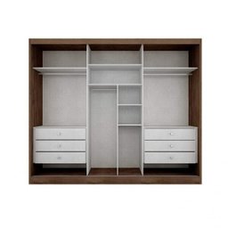 Guarda-Roupa Casal 3 Portas 6 Gavetas Natus - 8 Guarda-Roupa Casal 3 Portas 6 Gavetas Natus - 8