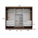 Ver imagem 5 de Guarda-Roupa Casal 3 Portas 6 Gavetas Natus
