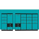 Ver imagem 6 de Guarda-Roupas Closet Modulado Alasca One 360cm 6 Peças com 4 Gavetas e Cabideiros Preto Touch