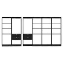 Ver imagem 3 de Guarda-Roupas Closet Modulado Alasca One 360cm 6 Peças com 4 Gavetas e Cabideiros Preto Touch