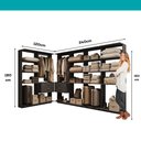 Ver imagem 7 de Guarda-Roupas Closet Modulado Alasca One 360cm 6 Peças com 4 Gavetas e Cabideiros Preto Touch