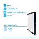 Ver imagem 6 de Painel LED Backlight Sobrepor Quadrado 32W 6.500k - Preto