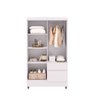 Guarda Roupa Pequeno Ideal 4 Portas e 2 Gavetas para Quarto de Hospedes - 8