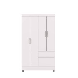 Guarda Roupa Pequeno Ideal 4 Portas e 2 Gavetas para Quarto de Hospedes - 2