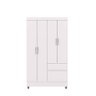Guarda Roupa Pequeno Ideal 4 Portas e 2 Gavetas para Quarto de Hospedes - 2