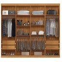 Ver imagem 2 de Guarda Roupa Casal Master New 8 Portas e 4 Gavetas com Espelho Cinamomo - Santos Andirá