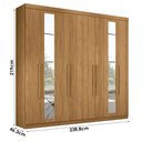 Ver imagem 3 de Guarda Roupa Casal Master New 8 Portas e 4 Gavetas com Espelho Cinamomo - Santos Andirá