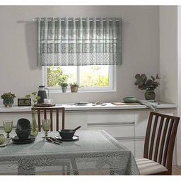 Cortina Vitro Renda Color Retro 2,00X0,80 Pistache - 1