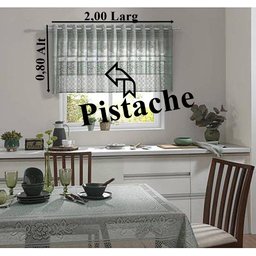 Cortina Vitro Renda Color Retro 2,00X0,80 Pistache - 2