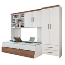 Ver imagem 1 de Dormitorio Modulado Infantil Chiara Mdf Mdp Branco Carvalho Pheonix Baby