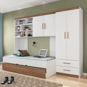 Ver imagem 2 de Dormitorio Modulado Infantil Chiara Mdf Mdp Branco Carvalho Pheonix Baby