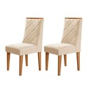 Ver imagem 1 de Conjunto com 2 Cadeiras Mdf Isadora para Sala de Jantar Moderna Mobília