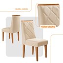 Ver imagem 2 de Conjunto com 2 Cadeiras Mdf Isadora para Sala de Jantar Moderna Mobília
