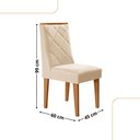 Ver imagem 3 de Conjunto com 2 Cadeiras Mdf Isadora para Sala de Jantar Moderna Mobília