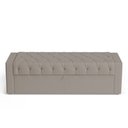 Ver imagem 6 de Calçadeira Báu Queen Size Atena 160cm Capitonê Suede Bege - Desk Design