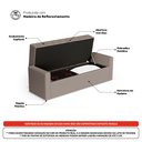 Ver imagem 3 de Calçadeira Báu Queen Size Atena 160cm Capitonê Suede Bege - Desk Design