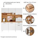 Ver imagem 4 de Kit Cozinha Compacta 6 Portas Siena 160 Cm Cinamomo Branco Armoveis
