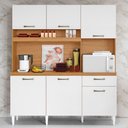 Ver imagem 2 de Kit Cozinha Compacta 6 Portas Siena 160 Cm Cinamomo Branco Armoveis
