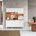 Ver mais imagens de Kit Cozinha Compacta 6 Portas Siena 160 Cm Cinamomo Branco Armoveis