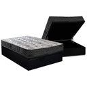 Ver imagem 1 de Conjunto Box Baú Casal: Colchão Molas Paropas D45 Pasquale Wave Black + Base Crc Suede Black (