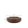 Vaso Relevo Bowl para Plantas 23/35 X 10 Cm Rusty com Prato Vasart - 2