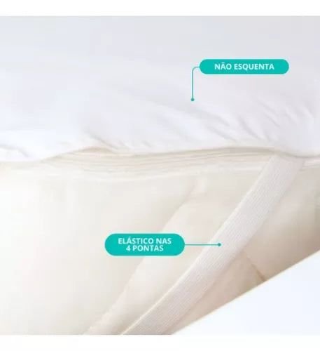 Ver imagem 3 de Protetor Branco Colchao Impermeável Berço Elástico 1,30 X 60