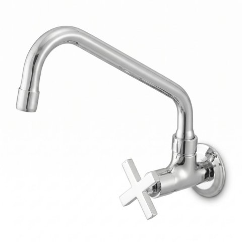 Torneira Cozinha Parede Ômega 1/4 de Volta 25475 Meber - Cromado