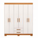 Ver imagem 1 de Guarda Roupa 6 Portas 2 Gavetas Premier Freijo Off White Batrol
