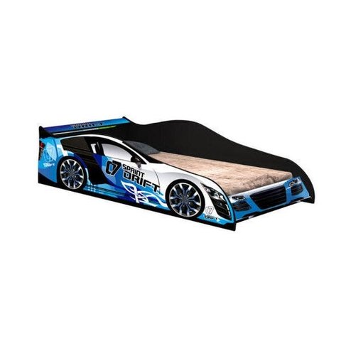 Cama Carro Infantil Drift Azul com Colchão - JA