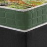 Cama Box Casal Preta + Colchão Espuma D70/D28 Atlanta Verde 138x188x54cm Dupla Face Bordado - 4