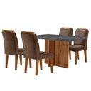 Ver imagem 6 de Sala de Jantar Mesa 120cm Mdf Canto Reto com 4 Cadeira