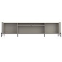 Ver imagem 2 de Rack para Sala de Estar Tv 85 Pol 4 Portas Brise Pés Industrial Preto Alef I03 Grigio - Lyam Decor