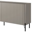 Ver imagem 7 de Rack para Sala de Estar Tv 85 Pol 4 Portas Brise Pés Industrial Preto Alef I03 Grigio - Lyam Decor
