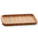 Ver imagem 1 de Bandeja de Bambu Retangular para Cozinha 20x10cm Petisqueira Multiuso Hire Lyor