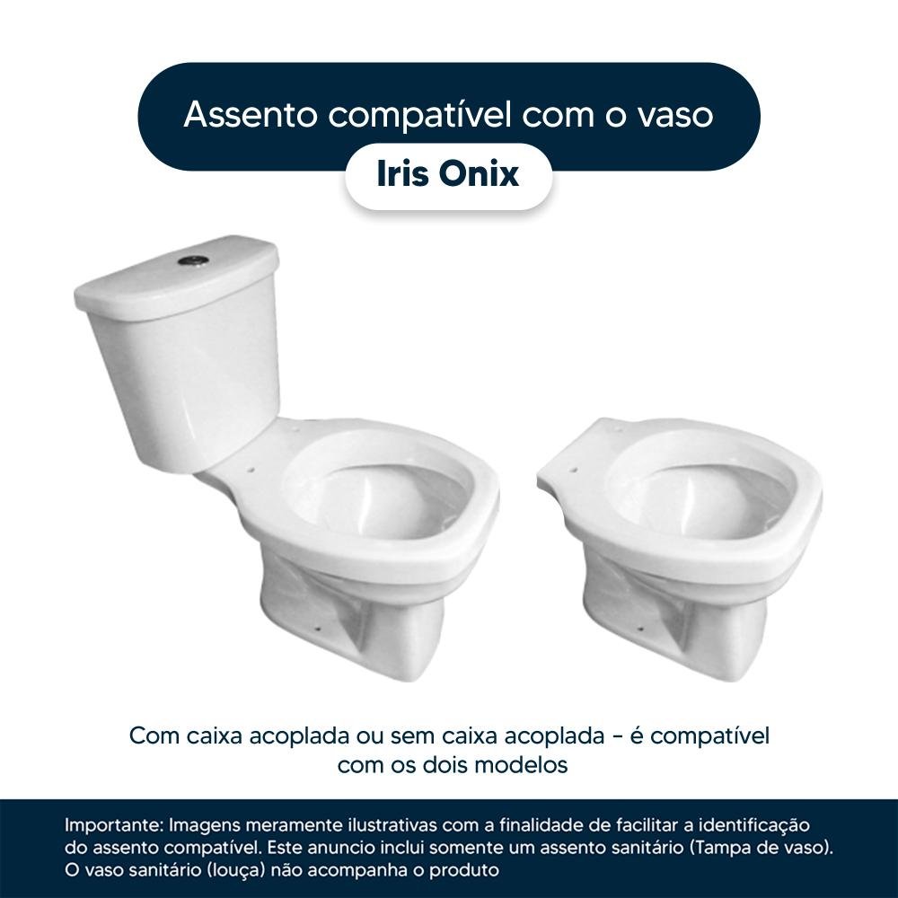 Assento Sanitário com Fechamento Lento Iris Branco para Vaso Onix - 4