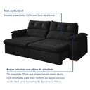 Ver mais imagens de Sofa Retratil e Reclinavel Toronto 230cm 3 Lugar Kc Rei de Casa Veludo Preto
