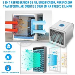 Mini Ar Condicionado Climatizador Humidificador Portátil Arctic Air Cooler 3 Velocidades - 3